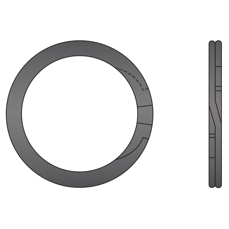 G.L. HUYETT External Retaining Ring, Steel Plain Finish, 2.688 in Shaft Dia RSN-268